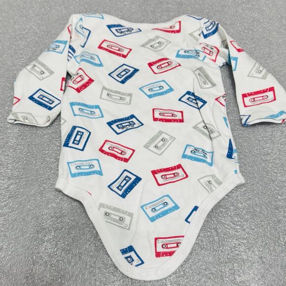 Little Treasure Baby Boy Cassette Tape Long Sleeve Bodysuit 9-12 Months - Picture 4 of 6